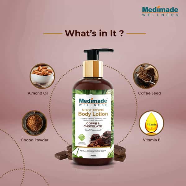 Medimade Coffee And Chocolate Moisturising Body Lotion - 300 Ml X 2 ( Pack Of 2 )