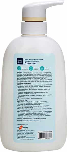 Mee Mee Anti-Bacterial Baby Liquid Cleanser Bottle (500Ml) With Refill Pack (500Ml)