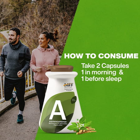 Myfitfuel Ashwagandha Root Extract (7% Withanolides) With Piperine 95% | (1000mg) | 180 Capsules