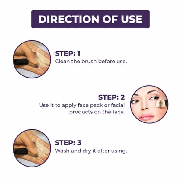 Sanfe Selfly Face Pack Brush 1 Piece Superior Quality Hair Flat Face Pack Brush