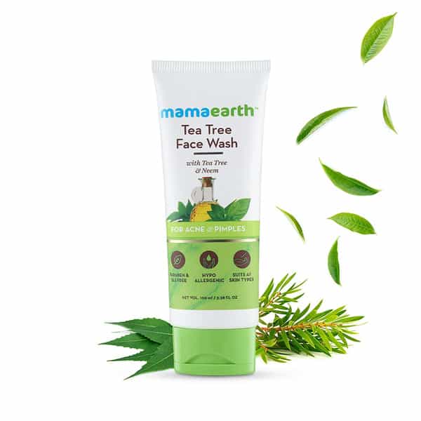 Mamaearth Tea Tree Natural With Neem Face Wash - 80 Ml