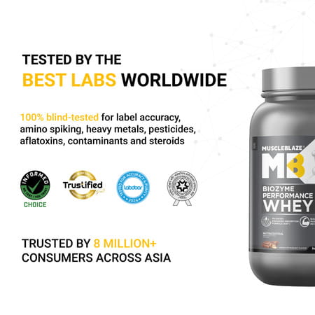 Muscleblaze Biozyme Performance Whey Protein Powder | Chocolate Hazelnut (1Kg) | 25G Protein