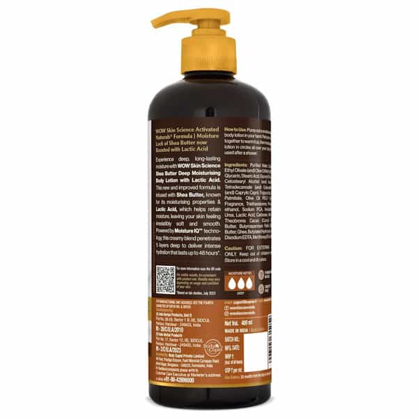 Wow Skin Science Shea & Cocoa Butter Body Lotion 400 Ml