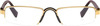 Klar Eye Half Rim Rectangle Reading Glasses Men And Women +0.75 To +3.50+1.25 Power Yellow Gold