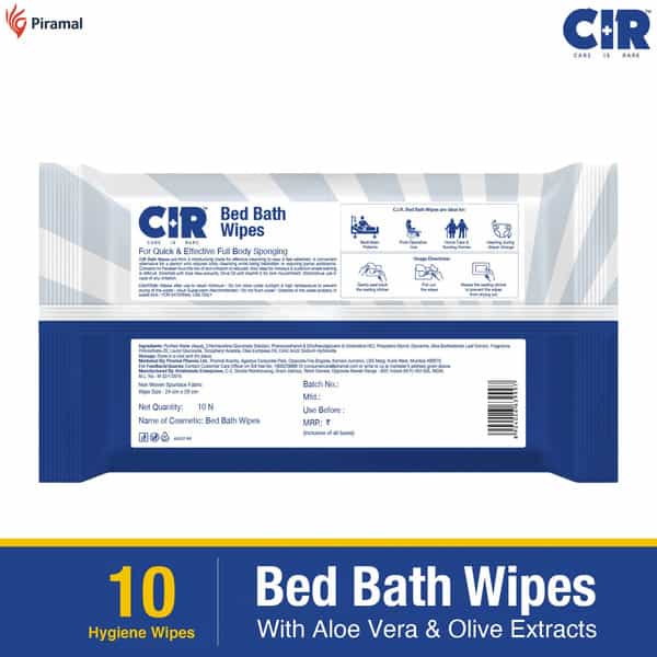 Cir Bed Bath Wipes 10S