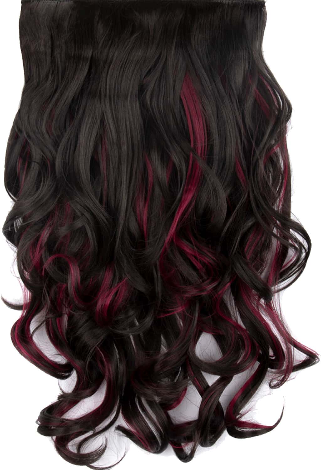 Streak Street Clip-In 18'' Soft Curls Burgundy Hair Extensions