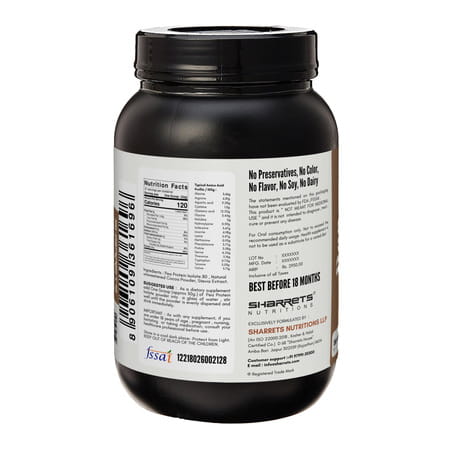 Sharrets Vegan Pea Protein Isolate Powder 80 - Chocolate - Lactose Free | Halal Certified