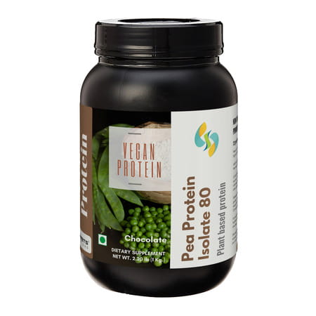 Sharrets Vegan Pea Protein Isolate Powder 80 - Chocolate - Lactose Free | Halal Certified