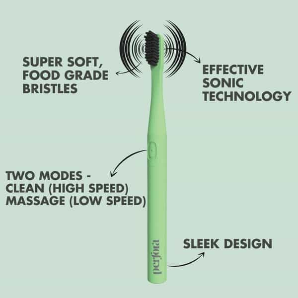 Perfora Electric Toothbrush With 2 Modes - Avocado Green