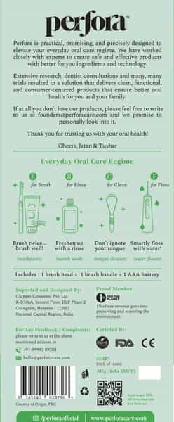 Perfora Electric Toothbrush With 2 Modes - Avocado Green