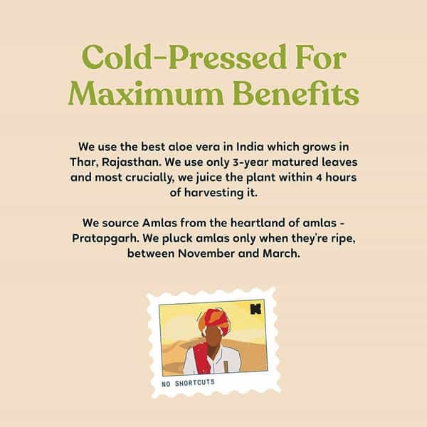 Kapiva Aloe Vera + Amla Juice (2L)|Cold-Pressed Juice For Glowing Skin & Metabolism|Super Saver Pack