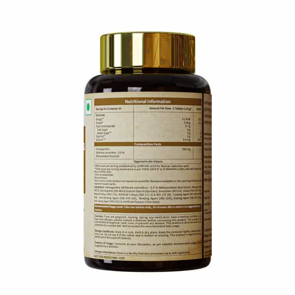 Neuherbs Ashwagandha Tablets 500 Mg 60 Tablets To Boost Energy | Reduce Stress & Support Sleep Cycle