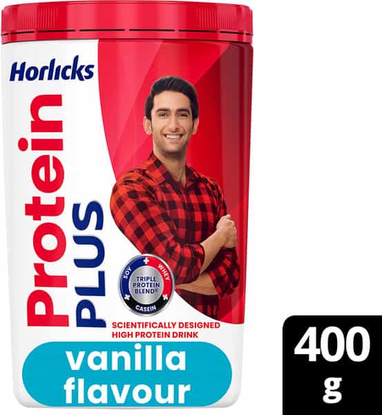 Horlicks Protein Plus Vanilla Flavour Powder 400Gm