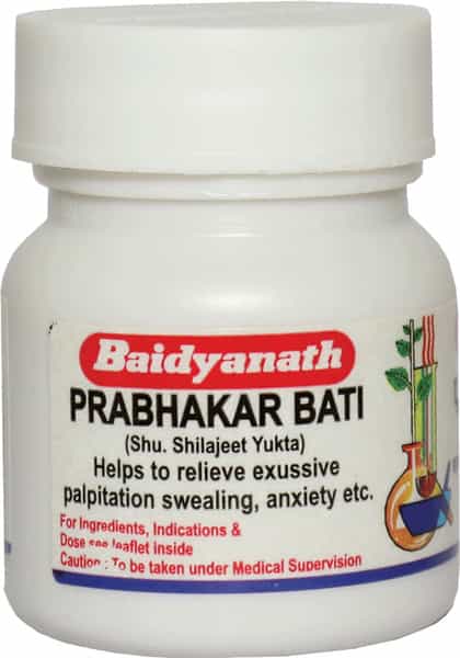 Baidyanath Asli Ayurved Prabhakar Bati 20 Tablets (Pack Of 3)