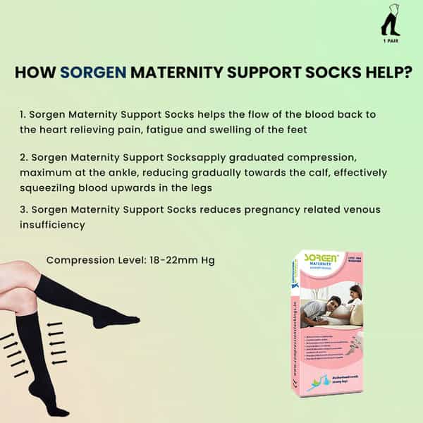 Sorgen Maternity Support Socks (Beige Small)