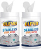 Cleno Stainless Steel Wet Wipes Quickly Cleans/Shines & Protects Cookers - 50 Wipes (Pack Of 2)