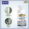 Cleno Stainless Steel Wet Wipes Quickly Cleans/Shines & Protects Cookers - 50 Wipes (Pack Of 2)