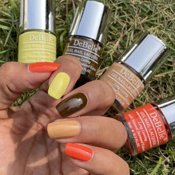 Debelle Gel Nail Polish Combo Set Of 4 Citrus Scream Lemon Tart 8Ml Each Rakhi Gift