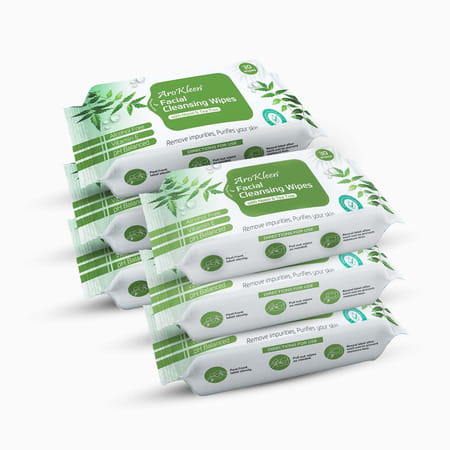 Aro Kleen Facial Wet Wipes 30 Pcs Per Packet Pack Of 6