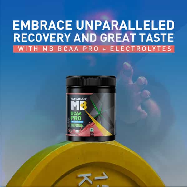 Muscleblaze Bcaa Pro, Powerful Intra Workout | 5G Vegan Bcaas & 500 Mg Electrolytes (Litchi, 240 G)
