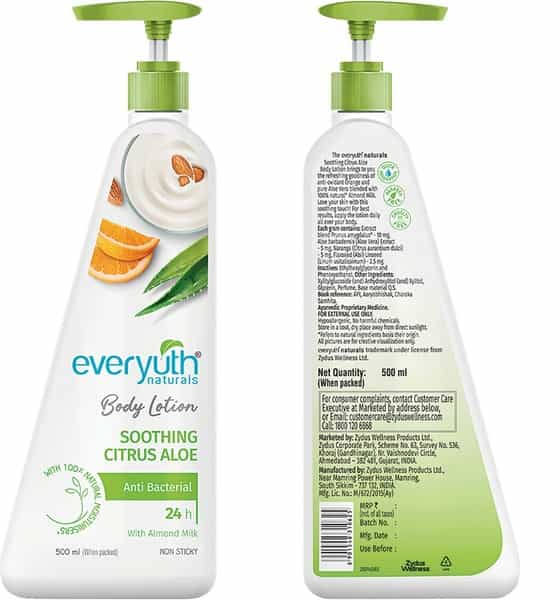 Everyuth Naturals Body Lotion Soothing Citrus Aloe 500Ml