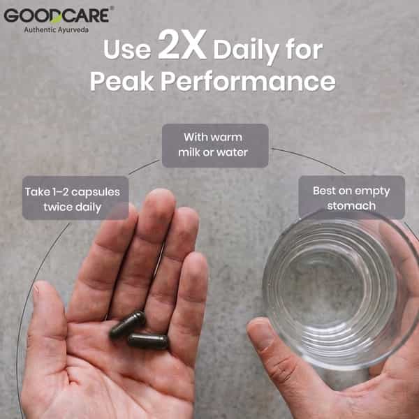 Goodcare Pure Himalayan Shilajit 60 Caps | Natural Ayurvedic Booster For Stamina | Energy & Immunity