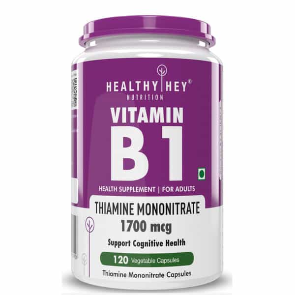 Healthyhey Nutrition Vitamin B1 Thiamine - 120 Veg Capsules