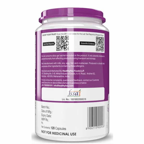 Healthyhey Nutrition Vitamin B1 Thiamine - 120 Veg Capsules