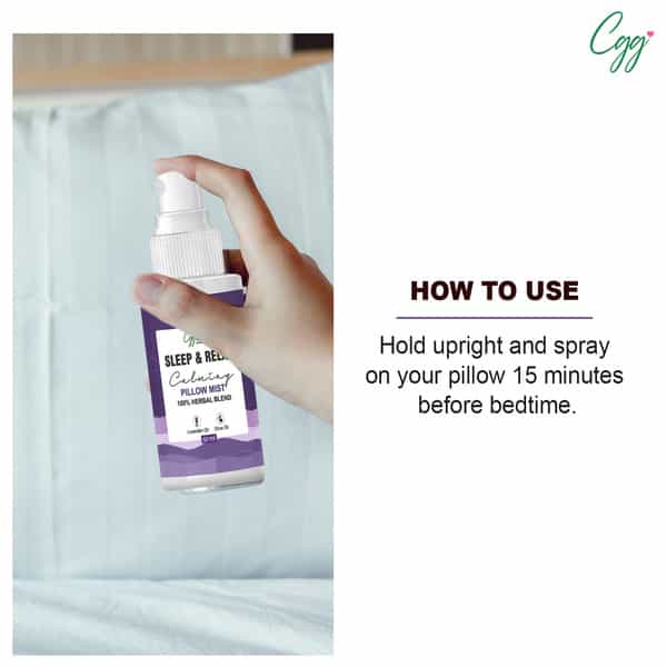 Cgg Cosmetics Sleep & Relax Calming Pillow Mist 100 % Herbal Oil Bland 50 Ml
