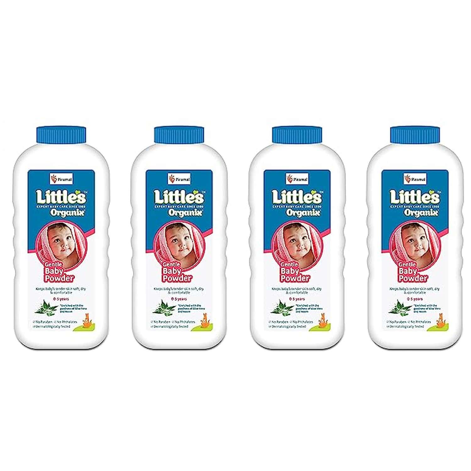 Little'S Organix Gentle Baby Powder I Free From Parabens & Phthalates 400g White X Pack Of 4