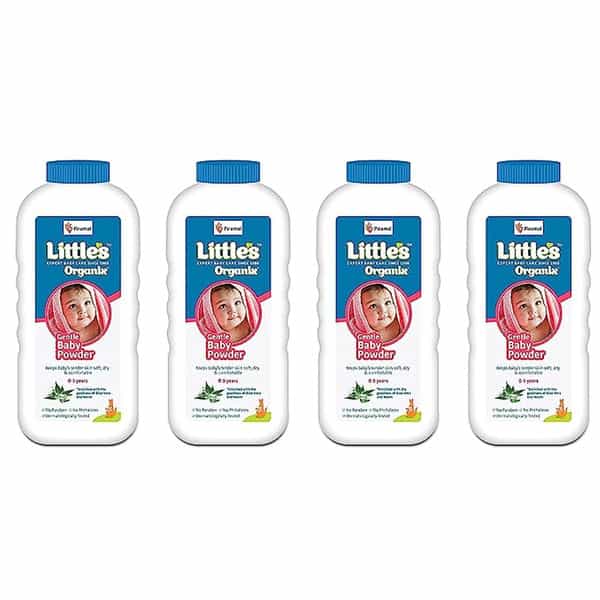 Little's Organix Gentle Baby Powder I Free From Parabens & Phthalates 400G White X Pack Of 4