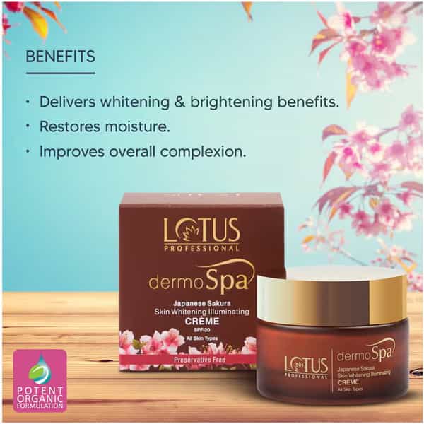 Lotus Professional Dermo Spa Japanese Sakura Skin Whitening & Illuminating Day Cream With Spf20 50G