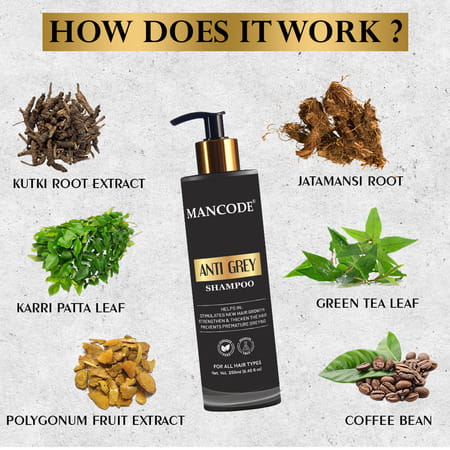 Mancode Anti Grey Shampoo (250gm)