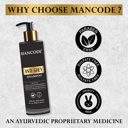 Mancode Anti Grey Shampoo (250gm)