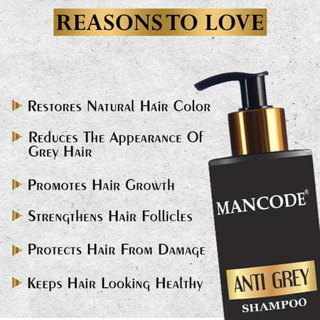 Mancode Anti Grey Shampoo (250gm)