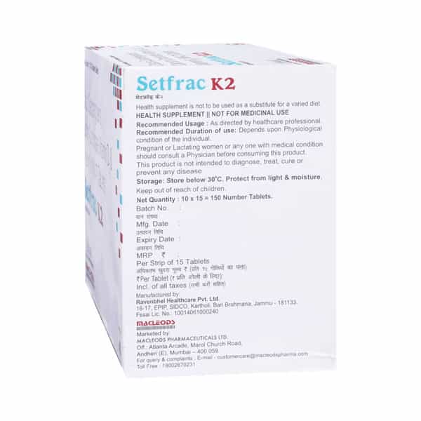 Setfrac K2 Strip Of 15 Tablets