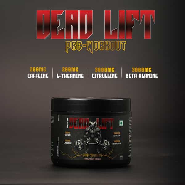 Fuel One Dead-Lift Pre Workout (Deadly Fruit | 100G | 13 Servings) | 200Mg Caffeine