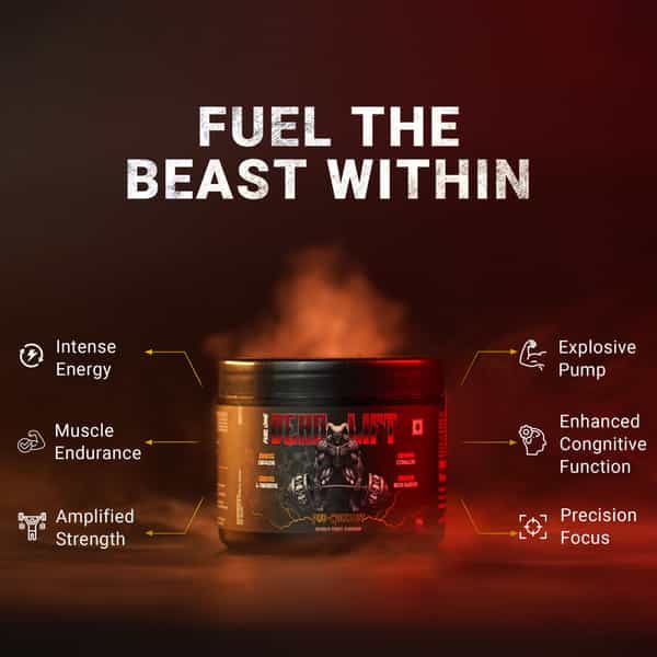 Fuel One Dead-Lift Pre Workout (Deadly Fruit | 100G | 13 Servings) | 200Mg Caffeine