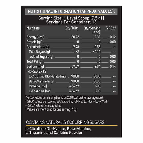 Fuel One Dead-Lift Pre Workout (Deadly Fruit | 100G | 13 Servings) | 200Mg Caffeine