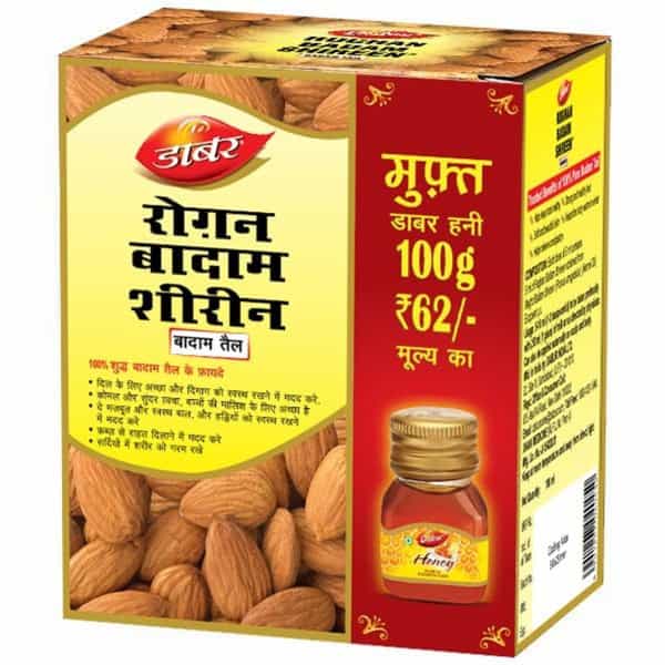 Dabur Roghan Badam Shireen Tail 100Ml With Free Dabur Honey 100G