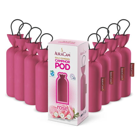 Auracam Gold Standard Camphor Pod, Camphor Cone Rose - Set Of 8