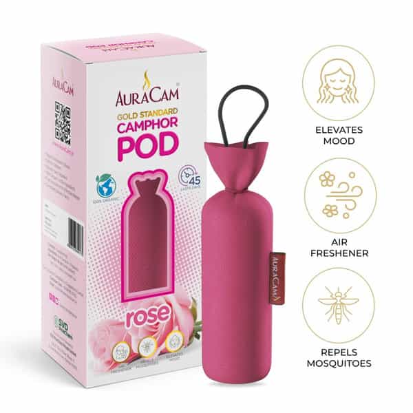 Auracam Gold Standard Camphor Pod | Camphor Cone Rose - Set Of 8
