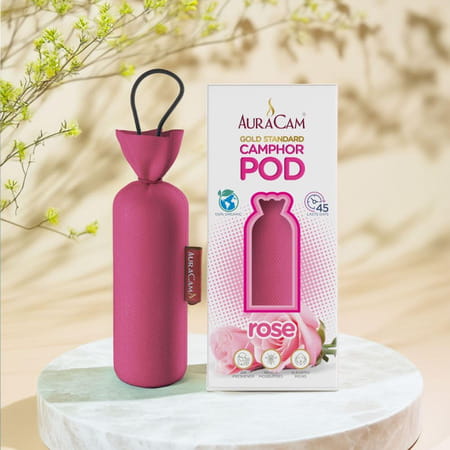 Auracam Gold Standard Camphor Pod, Camphor Cone Rose - Set Of 8