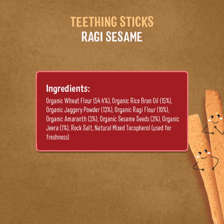 Timios Teething Sticks - Ragi Sesame 150g