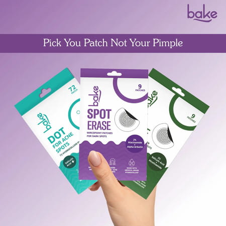 Bake Spot Erase Hydrocolloid Patches For Dark Spots | Acne Marks & Post-Acne Marks (9 Patch)