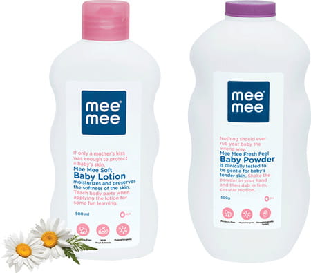 Mee Mee Soft Baby Lotion And Fresh Feel Baby Powder (500 Ml)