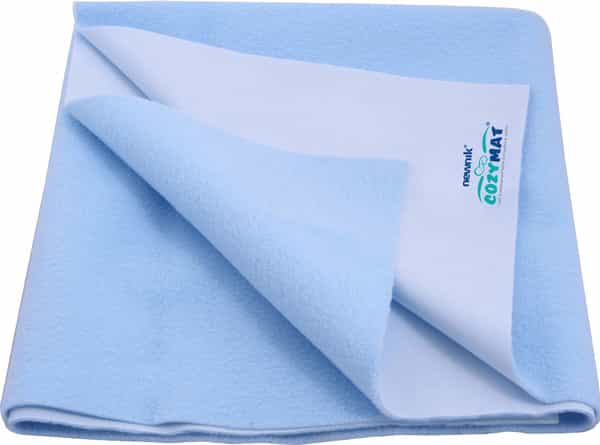 Newnik Cozymat Dry Sheet (Size: 140Cm X 220Cm) Single Bed Sky Blue