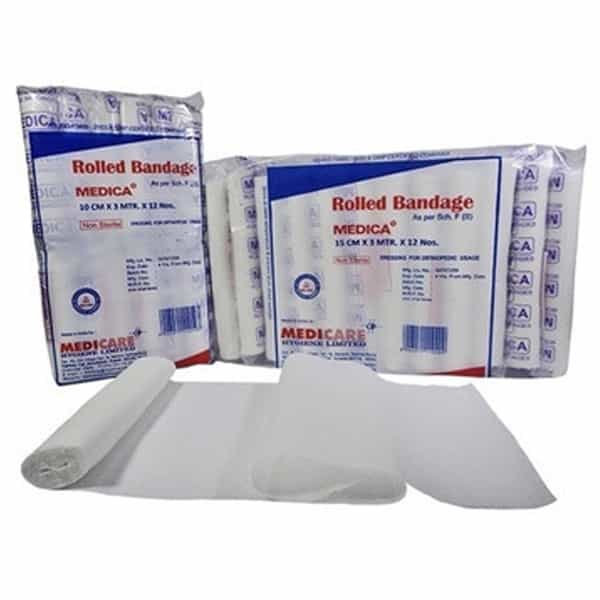 Medica Rolled Bandage (10Cm) (Pack Of 4)