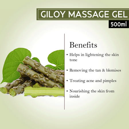 Pink Root Giloy Anti Aeging Face & Body Massage Gel 500ml