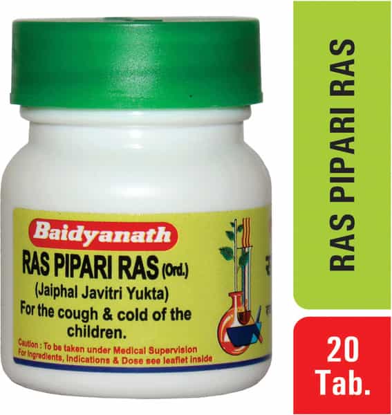 Baidyanath Asli Ayurved Ras Pipari Ras (Ord.) 20 Tablets (Pack Of 3)